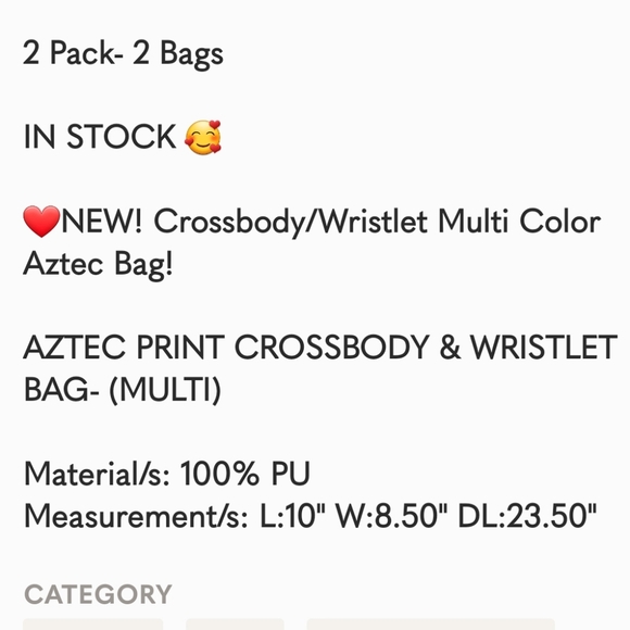 🔥Sale!!!🔥Cross body Wristlet Multi colored Aztec Bag - Picture 8 of 8